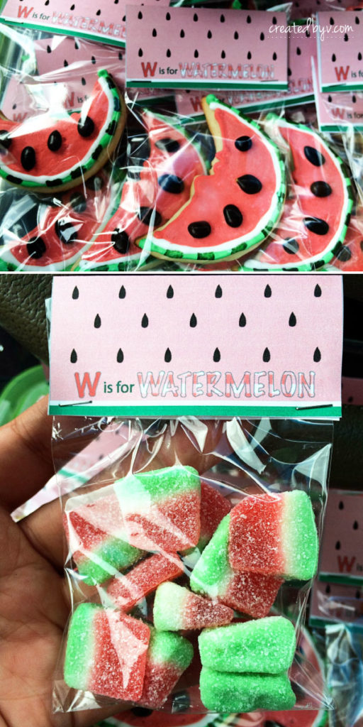 These sweet watermelon cookies are the perfect treat for summertime bbqs and beach picnics! Find out how to make them and receive a free printable label, too.