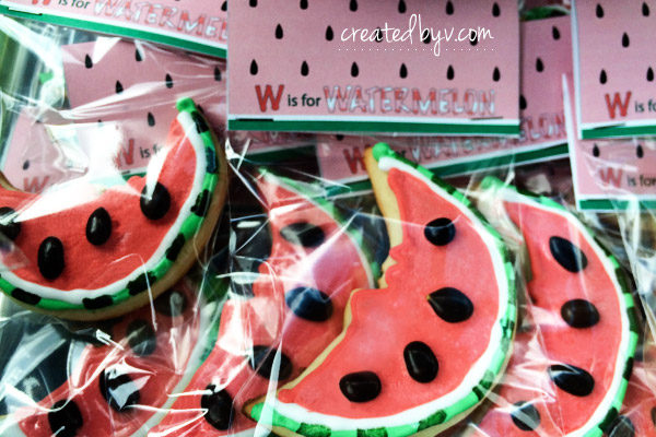 W is For Watermelon Cookies