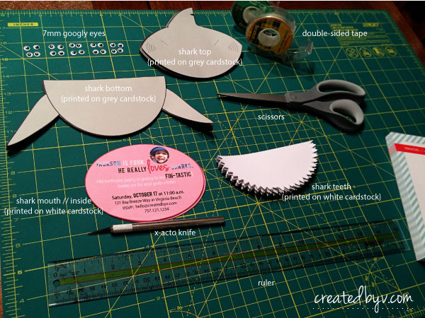 a invitation letter for birthday by Shark Invitation //  v. Tutorial  created