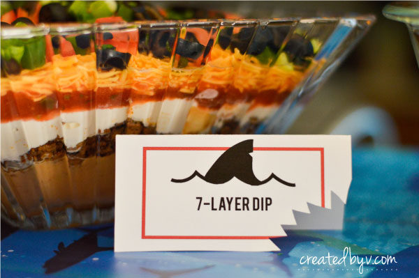 Shark-Bite Food Tents // Prepare for a feeding frenzy and let your guests know what's on the menu with these jawsome food tents!