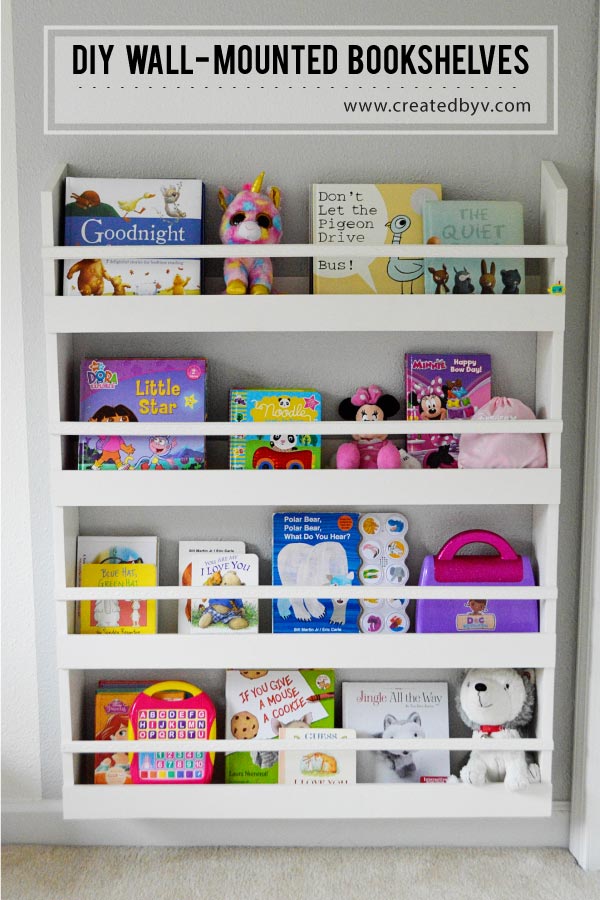 Diy Wall Mounted Bookshelves Created By V - Diy Wall To Bookshelves