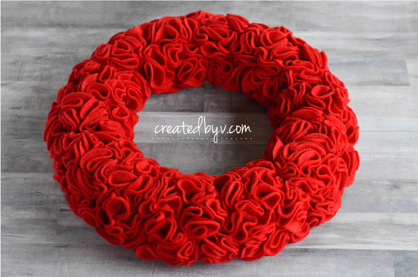 How to Make a Red Ruffle Wreath