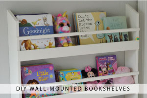 DIY Wall-Mounted Bookshelves