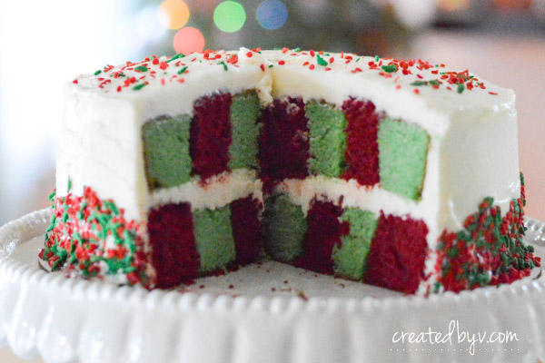 For the last day of The 12 Baking Days of Christmas, I'm showing you how to save time by turning box cake mixes into a magical Christmas checkerboard cake!