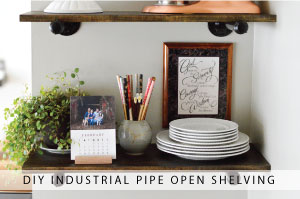 DIY Industrial Pipe Open Shelving