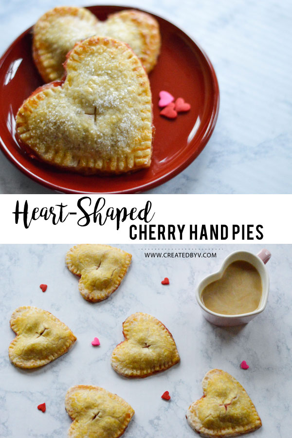 Heart-Shaped Cherry Hand Pies - created by v.
