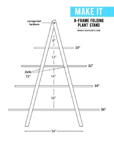Created by V. // A-Frame Foldable Plant Stand // Design Plan - created ...